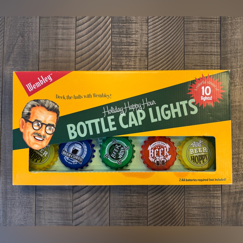 Wembley Holiday Bottle Cap Lights - Multicolor (NWT)